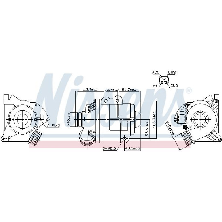 NISSENS Wasserpumpe 831075 NISSENS Wasserpumpe 831075