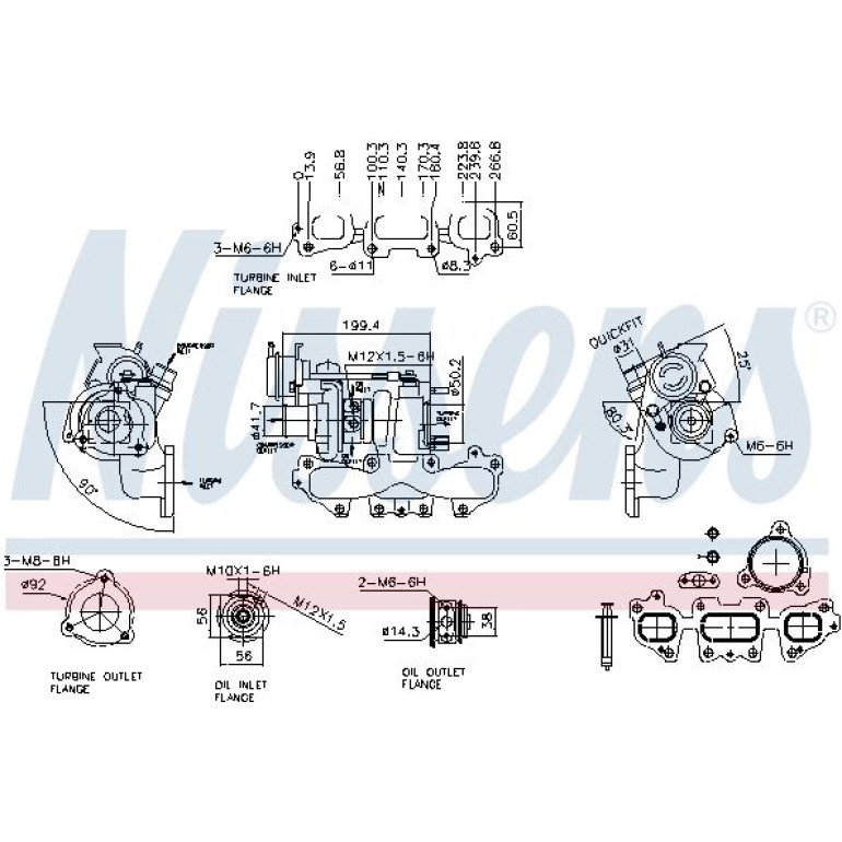 NISSENS Turbolader 93445 NISSENS Turbolader 93445