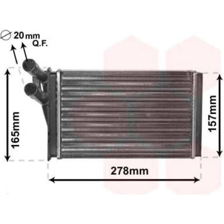 VAN WEZEL Wärmetauscher, Innenraumheizung 03006097