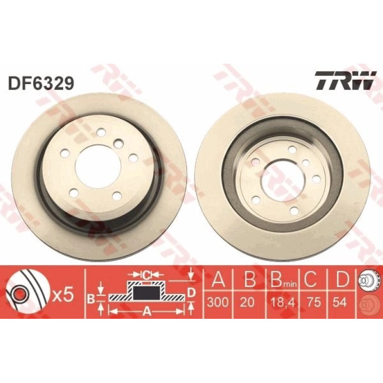 Bremsscheibe Bmw T. Z4 09 DF6329