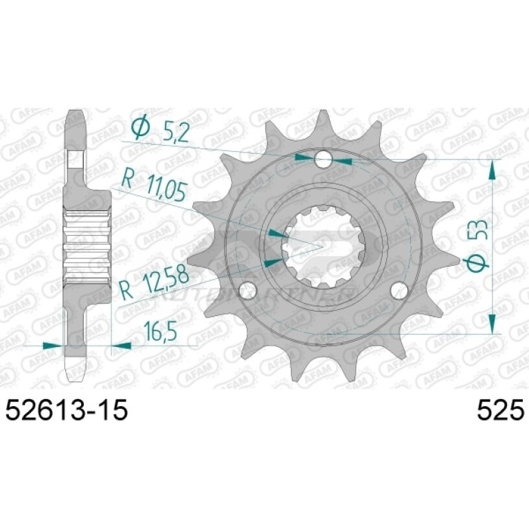 AFAM Ritzel 15 Zähne 52613-15 AFAM Ritzel 15 Zähne 52613-15