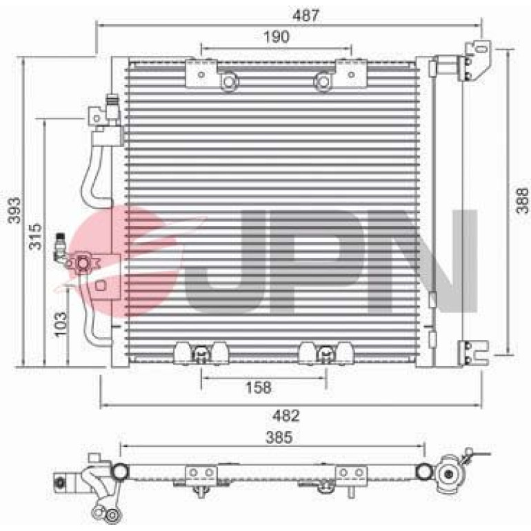 JPN Kondensator, Klimaanlage 60C9114-JPN JPN Kondensator, Klimaanlage 60C9114-JPN