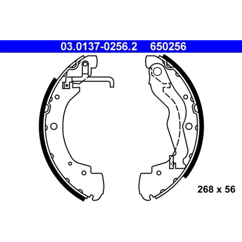 ATE Bremsbacken 03.0137-0256.2 ATE Bremsbacken 03.0137-0256.2