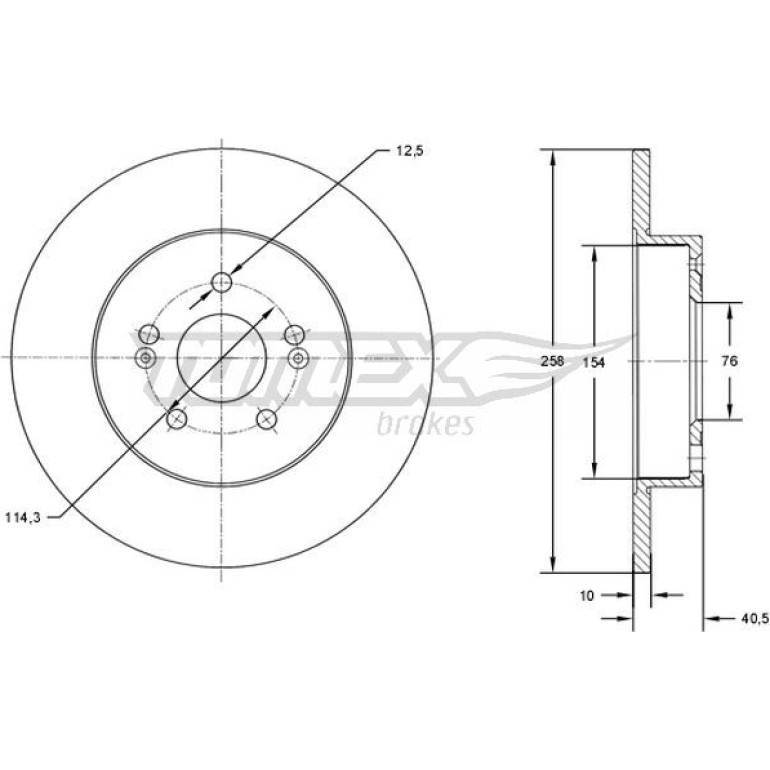 TOMEX brakes Bremsscheibe TX 73-05 TOMEX brakes Bremsscheibe TX 73-05