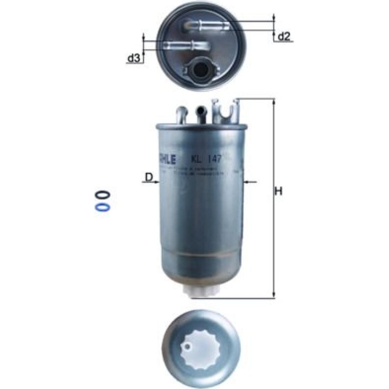 MAHLE Kraftstofffilter KL 147D MAHLE Kraftstofffilter KL 147D