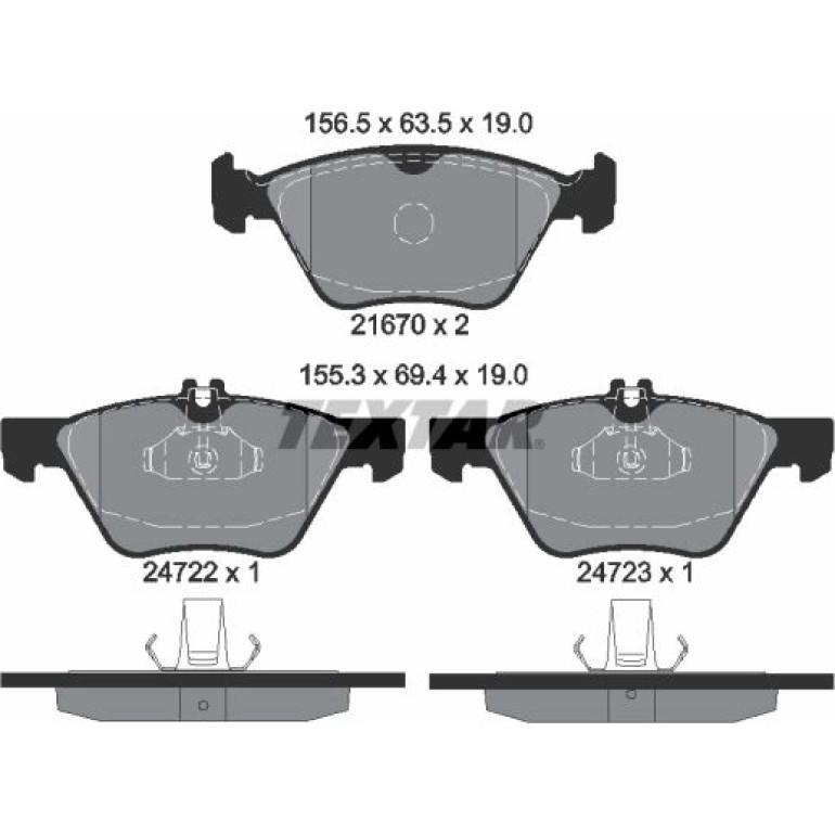Bremsbelagsatz Db P. W211 03- 240-350B/Cdi 4Matic 2472201 Bremsbelagsatz Db P. W211 03- 240-350B/Cdi 4Matic 2472201