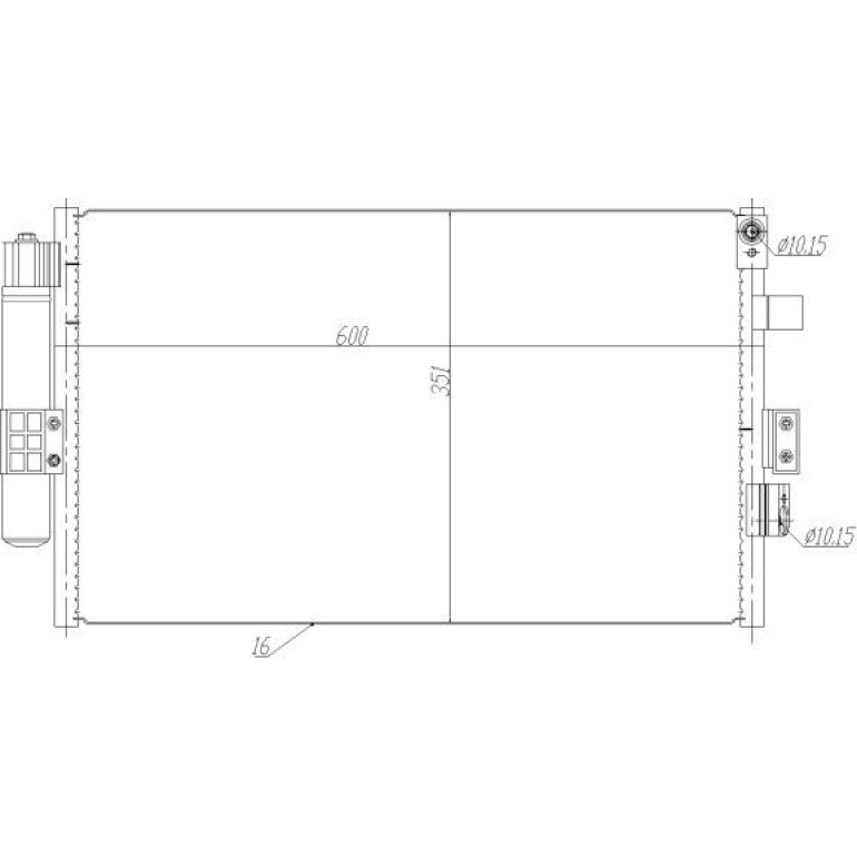 KONDENSATOR, KLIMAANLAGE NRF350464 KONDENSATOR, KLIMAANLAGE NRF350464