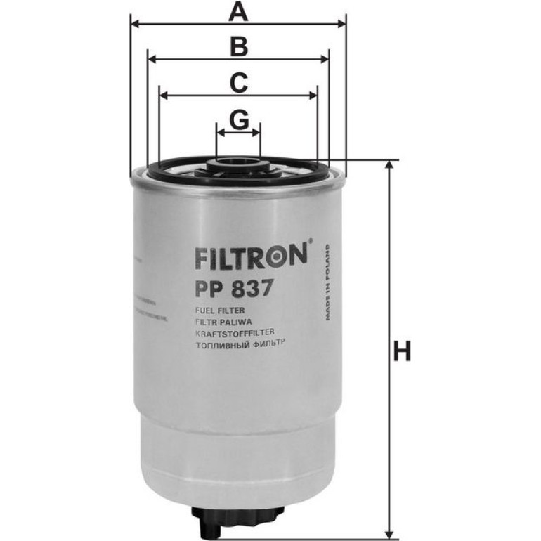 FILTRON Kraftstofffilter PP 837 FILTRON Kraftstofffilter PP 837