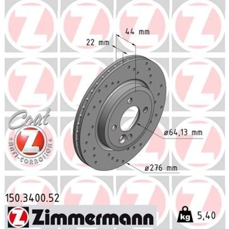 11 481 039 Sport Bremsscheibe VA Sport 150.3400.52 11 481 039 Sport Bremsscheibe VA Sport 150.3400.52