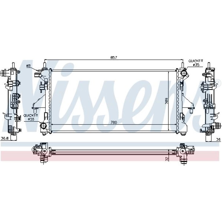 Wasserkühler PKW 63556 Wasserkühler PKW 63556