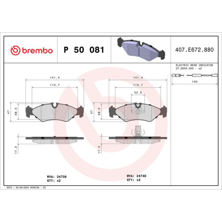 BREMBO Bremsklötze HA P 50 081 BREMBO Bremsklötze HA P 50 081