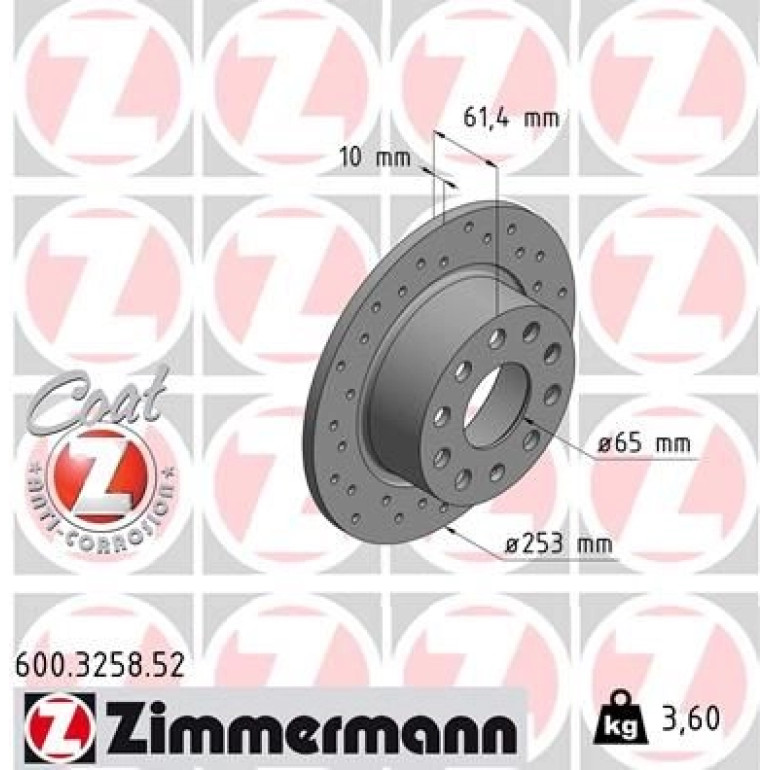 Bremsscheibe HA Sport 600.3258.52 Bremsscheibe HA Sport 600.3258.52