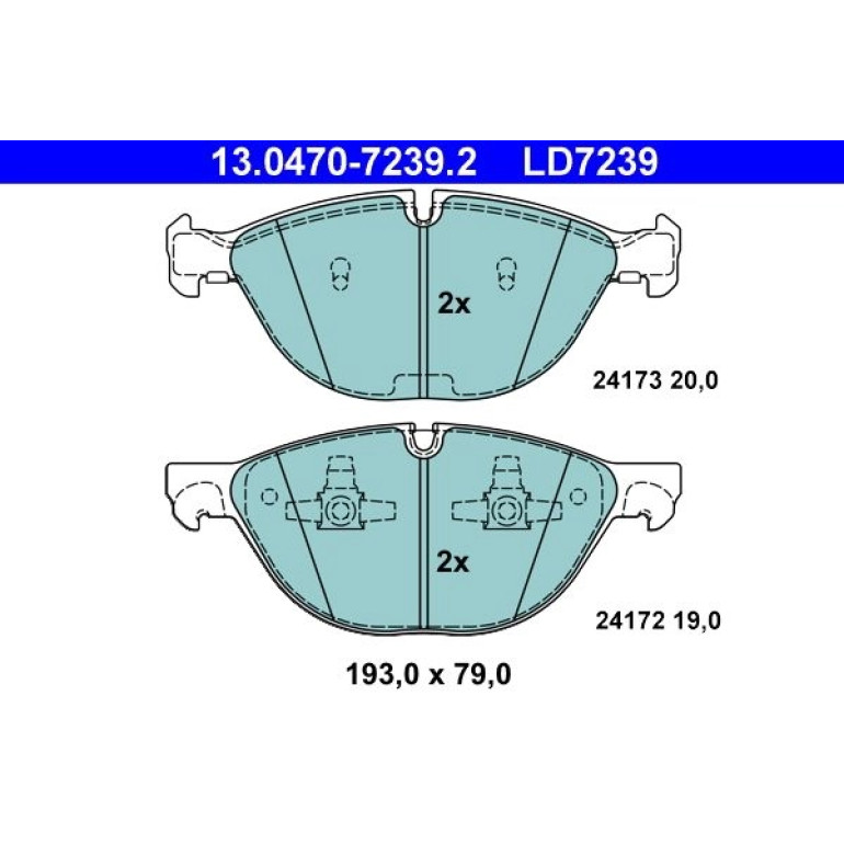 Bremsbelagsatz Bmw P. X5/X6 3.0 07-10 Keramik 13.0470-7239.2 Bremsbelagsatz Bmw P. X5/X6 3.0 07-10 Keramik 13.0470-7239.2
