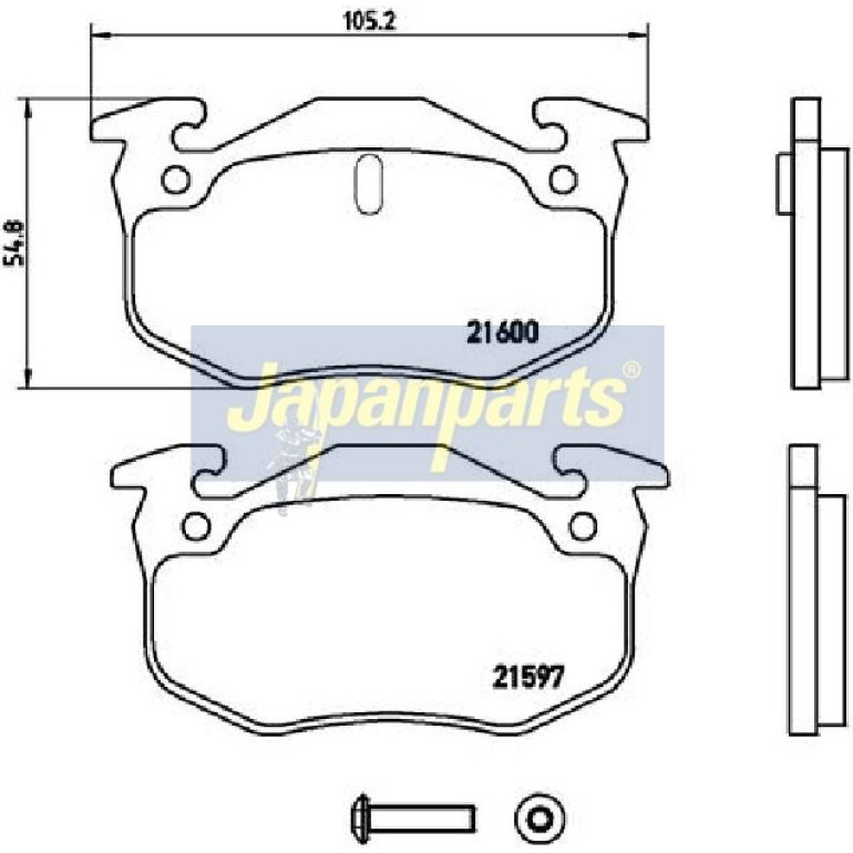 Japanparts Bremsbeläge PP-0701AF Japanparts Bremsbeläge PP-0701AF