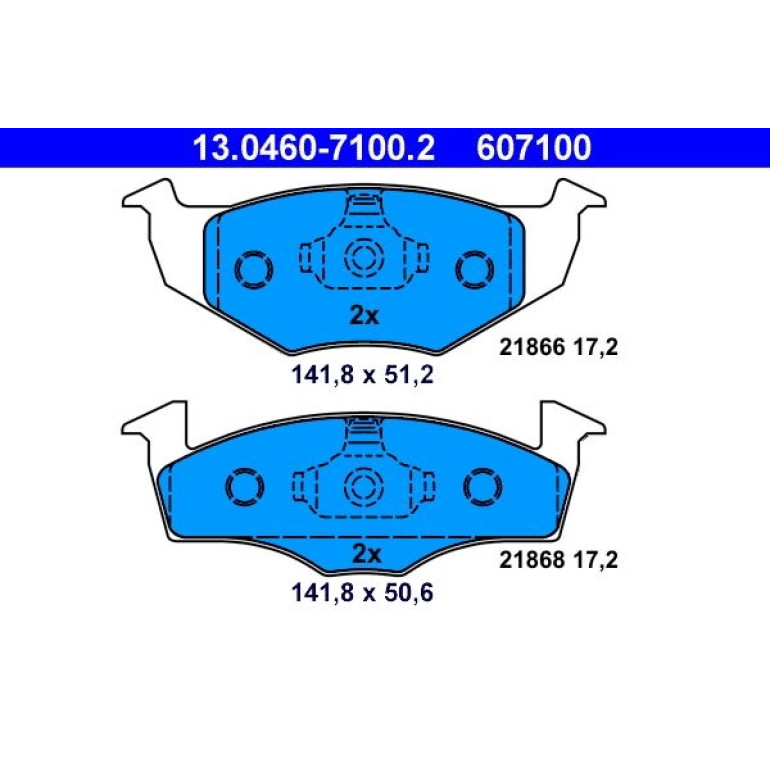 Bremsbelagsatz Vw P. Fox/Lupo/Polo 94 13.0460-7100.2 Bremsbelagsatz Vw P. Fox/Lupo/Polo 94 13.0460-7100.2
