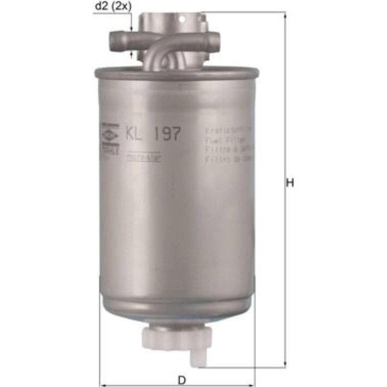 MAHLE Kraftstofffilter KL 197 MAHLE Kraftstofffilter KL 197