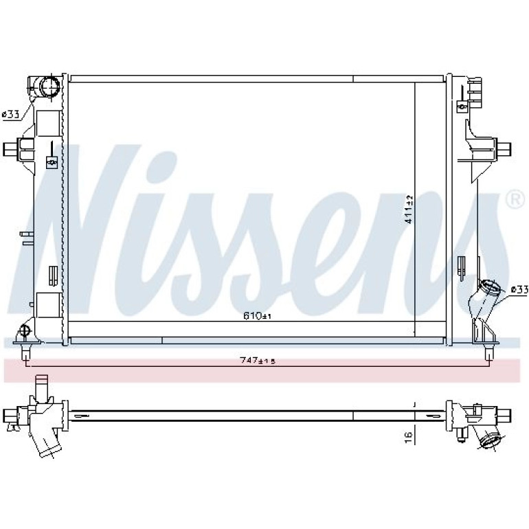 Wasserkühler PKW 606552