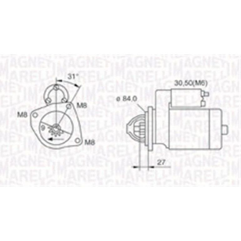 MAGNETI MARELLI Anlasser 063721203010 MAGNETI MARELLI Anlasser 063721203010