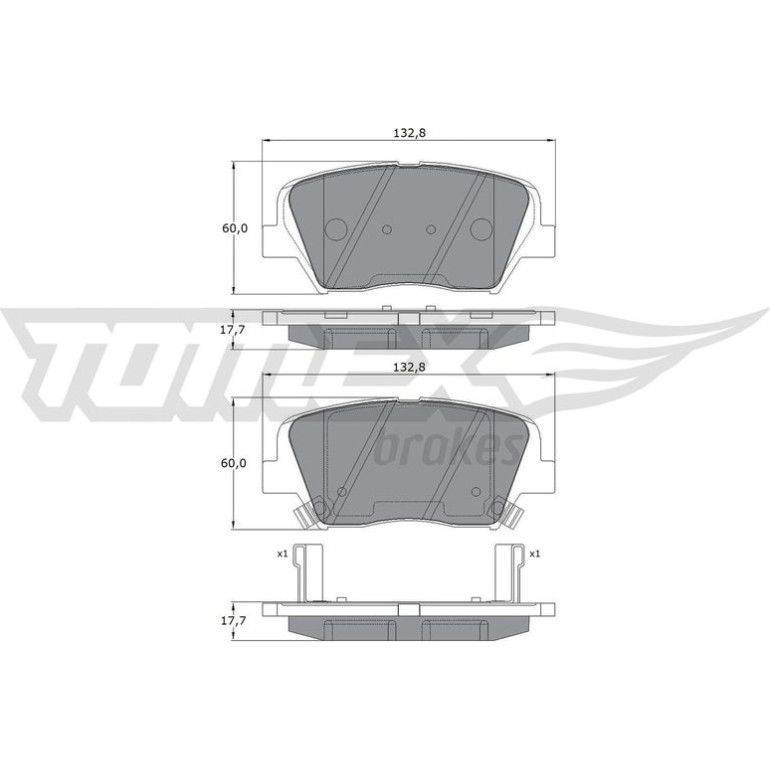 TOMEX brakes Bremsbelagsatz, Scheibenbremse TX 17-46 TOMEX brakes Bremsbelagsatz, Scheibenbremse TX 17-46