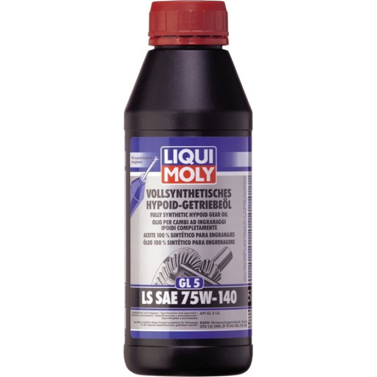 Liqui Moly Vollsynthetisches Hypoid-Getriebeöl (GL5) LS SAE 75W-140 500 ml 4420