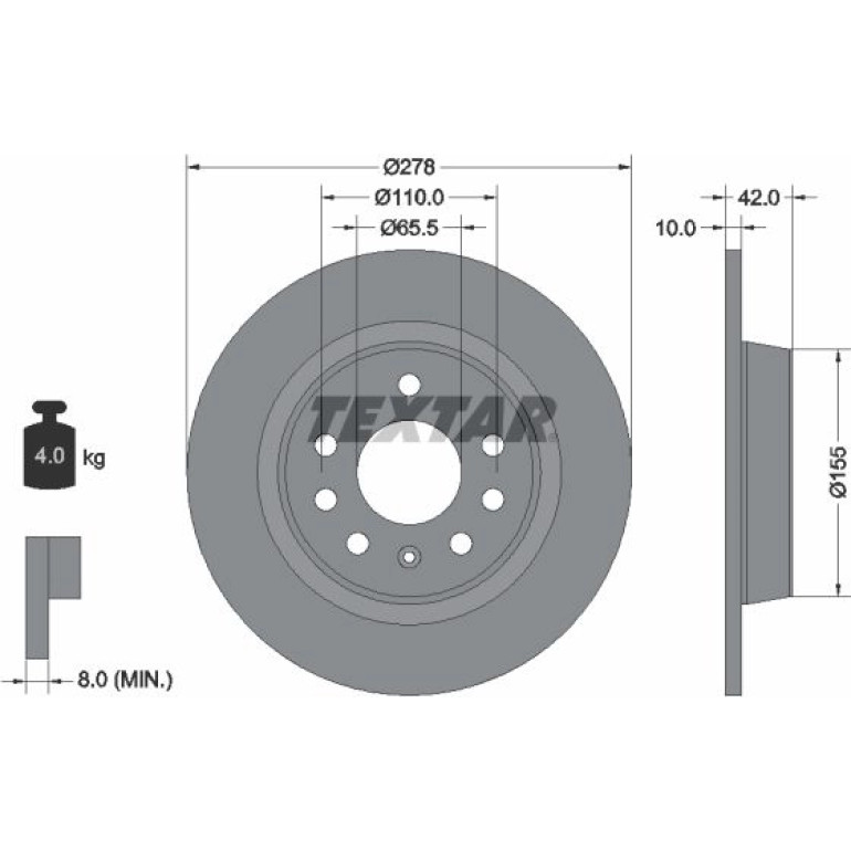 Bremsscheibe Opel T. Zafira 05- 2.0/Astra H Turbo 92167603 Bremsscheibe Opel T. Zafira 05- 2.0/Astra H Turbo 92167603