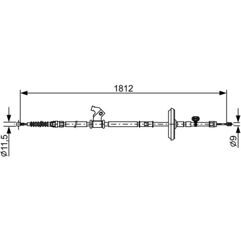 Handbremsseil li 1987482536 Handbremsseil li 1987482536