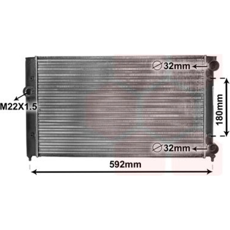 VAN WEZEL Kühler, Motorkühlung 58002099 VAN WEZEL Kühler, Motorkühlung 58002099