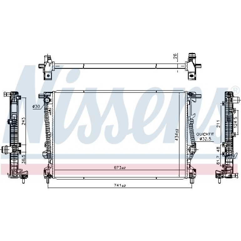 Wasserkühler PKW 606524 Wasserkühler PKW 606524