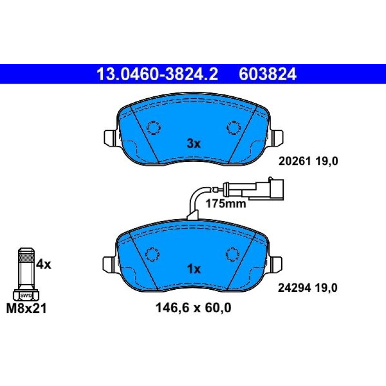 ATE Bremsbeläge 13.0460-3824.2