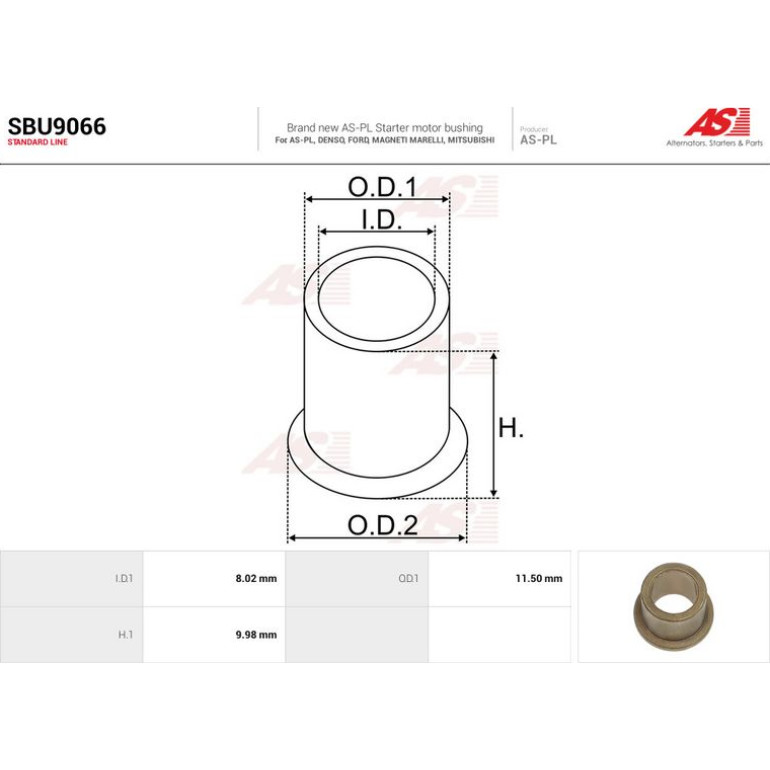Buchse, Starterwelle SBU9066 Buchse, Starterwelle SBU9066