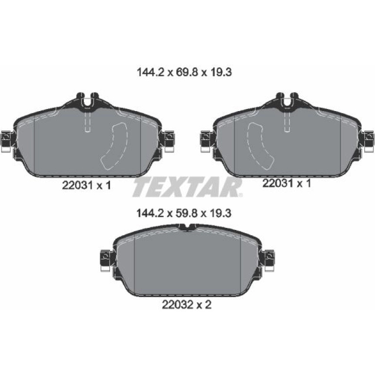 Bremsbelagsatz Db P. W205 1.6-2.2 14 2203101 Bremsbelagsatz Db P. W205 1.6-2.2 14 2203101