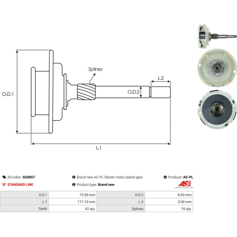 AS-PL Starterteile SG0057