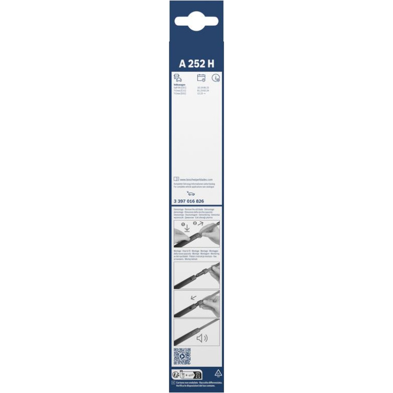 Bosch Heckscheibenwischer A252H 3397016826 Bosch Heckscheibenwischer A252H 3397016826