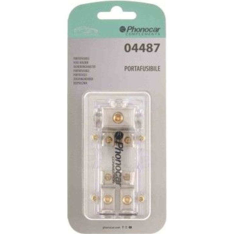 Phonocar Sicherungshalter 2x 10x38 mm mit Nickel-klemmen 04487