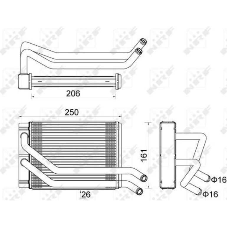 Wärmetauscher, Innenraumheizung 54313 Wärmetauscher, Innenraumheizung 54313