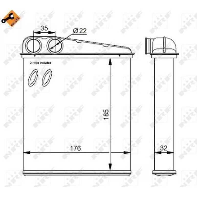 Wärmetauscher, Innenraumheizung 54271 Wärmetauscher, Innenraumheizung 54271