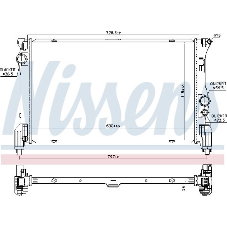 Wasserkühler PKW 606453 Wasserkühler PKW 606453