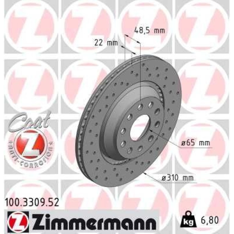 17 482 018 Sport Bremsscheibe HA Sport 100.3309.52 17 482 018 Sport Bremsscheibe HA Sport 100.3309.52