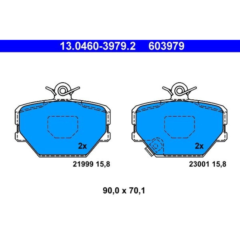 Bremsbelagsatz Smart P. 0,6/0,7/0,8 98-/Fortwo 07 13.0460-3979.2 Bremsbelagsatz Smart P. 0,6/0,7/0,8 98-/Fortwo 07 13.0460-3979.2