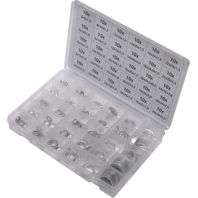 SW-Stahl Alu-Dichtringsortiment 300 tlg S8143 SW-Stahl Alu-Dichtringsortiment 300 tlg S8143
