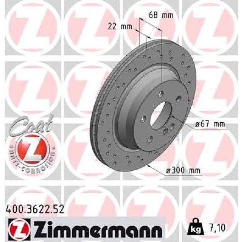 15 482 022 Sport Bremsscheibe HA Sport 400.3622.52 15 482 022 Sport Bremsscheibe HA Sport 400.3622.52