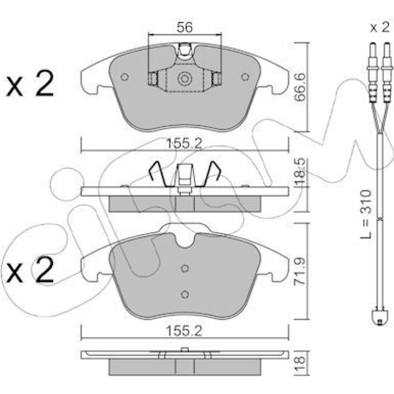 CIFAM Bremsbelagsatz, Scheibenbremse 822-675-5K CIFAM Bremsbelagsatz, Scheibenbremse 822-675-5K