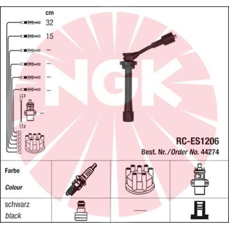 RC-ES1206 NGK - Zündkabelsatz 44274 RC-ES1206 NGK - Zündkabelsatz 44274