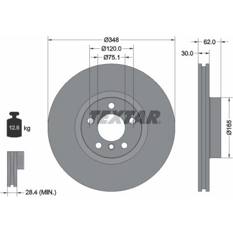 Bremsscheibe Bmw P. X5/X6 07- 348Mm 92160905 Bremsscheibe Bmw P. X5/X6 07- 348Mm 92160905