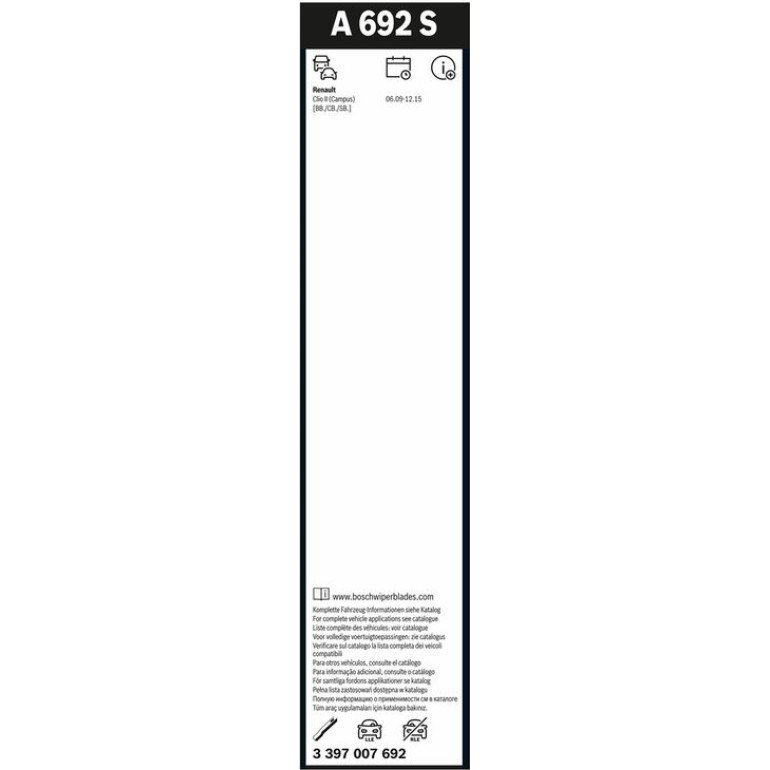 Bosch Scheibenwischer Aerotwin A692S 500/450 3397007692 Bosch Scheibenwischer Aerotwin A692S 500/450 3397007692