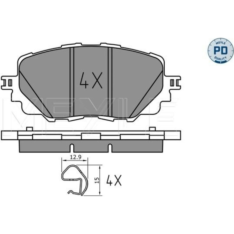 Bremsbelagsatz, Scheibenbremse 025 222 7115/PD