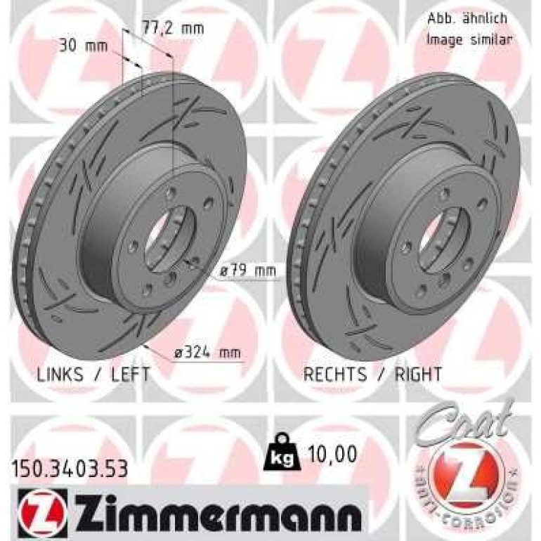 ZIMMERMANN Bremsscheibe 150.3403.53 ZIMMERMANN Bremsscheibe 150.3403.53