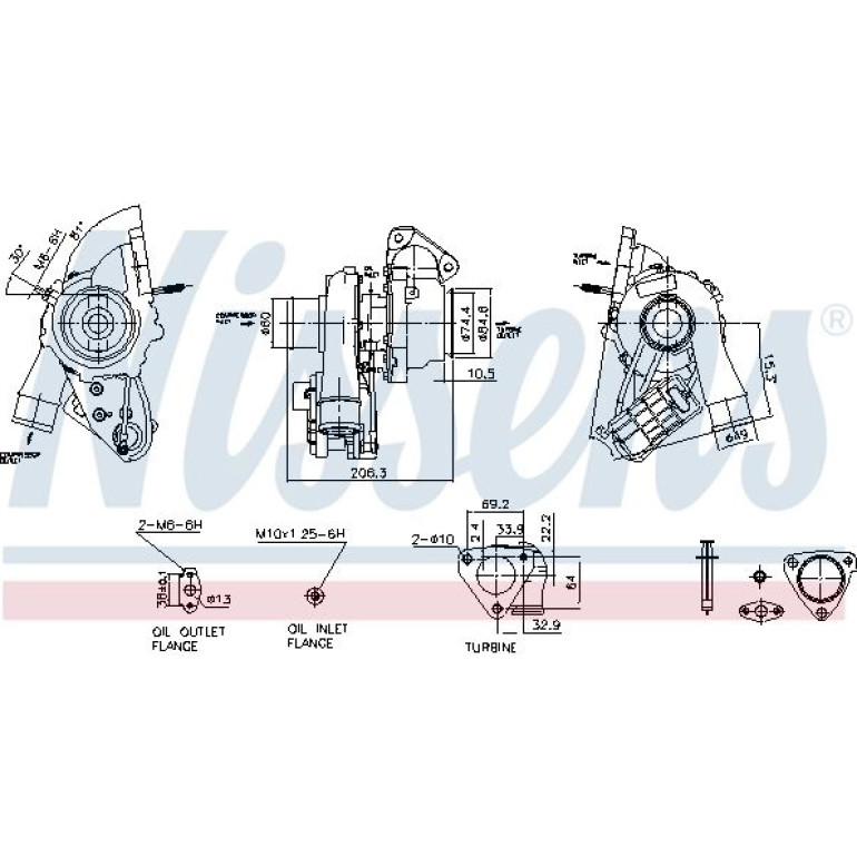 NISSENS Turbolader 93284 NISSENS Turbolader 93284