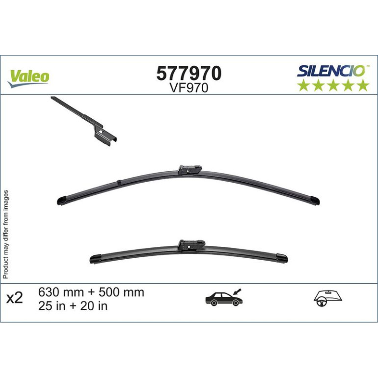VALEO Silencio Flat Blade Set 577970 VALEO Silencio Flat Blade Set 577970