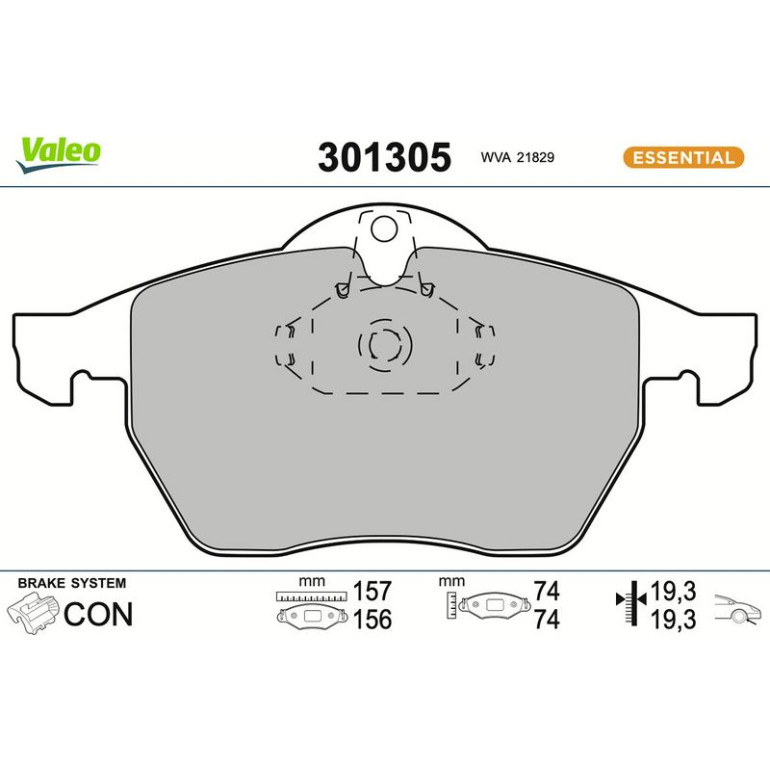 VALEO Bremsbeläge 301305